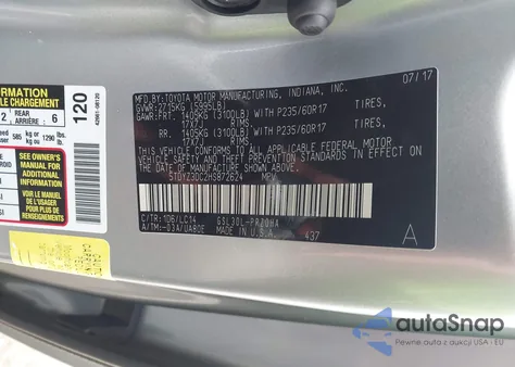 2017 Toyota Sienna Xle 8 Passenger from USA, damaged, VIN 5TDYZ3DC2HS872624